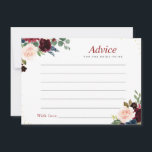 waterverf burgundy navy floral Advisory card Advieskaart<br><div class="desc">Een eenvoudig bloemontwerp met prachtige,  bogunde waterverf van de marine bloemen en gouden details op de randen en de rug. Voel vrij om de kleuren en tekstdetails te veranderen.</div>