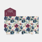 Waterverf Burgundy Navy Flowers Baby shower Bedankdoosjes (Uitgevouwen)