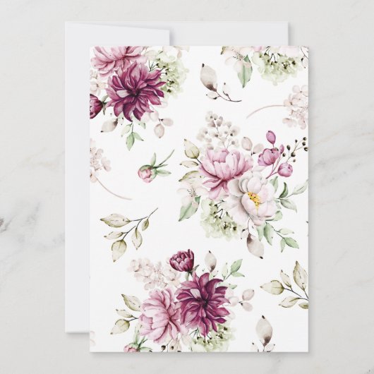 waterverf burgundy peonies baby shower (Achterkant)