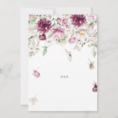 waterverf burgundy peonies floral save the date (Achterkant)
