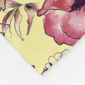 Waterverf Burgundy Pink Blue Floral Garland Fleece Deken (Hoek)