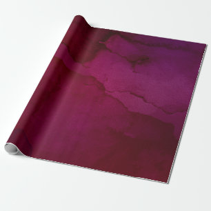 Waterverf Burgundy Plum Swash Cadeaupapier