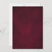 Waterverf Burgundy Red Floral Rustic Boho Kaart (Achterkant)