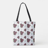 Waterverf Burgundy Roos Tote Bag (Achterkant)