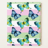 Waterverf Butterflies Aangepaste naamplanner Planner (Achterkant)