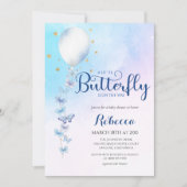 Waterverf Butterflies Ballon Baby shower Kaart (Voorkant)