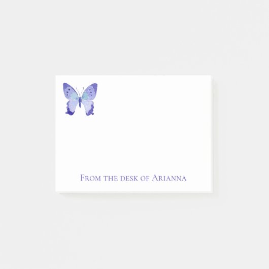 Waterverf Butterflies Blue Paars Post-it® Notes (Voorkant)