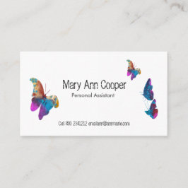Waterverf Butterflies Dierenwild Kleurrijk Vierkante Visitekaartje