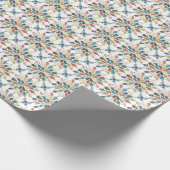 Waterverf Butterflies en Abstracte bloemen Cadeaupapier (Hoek)