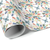 Waterverf Butterflies en Abstracte bloemen Cadeaupapier (Rol Hoek)