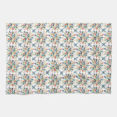 Waterverf Butterflies en Abstracte bloemen Theedoek (Horizontaal)