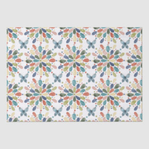 Waterverf Butterflies en Abstracte bloemen Tissuepapier