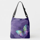 Waterverf Butterflies en Flowers Crossbody Tas (Voorkant)