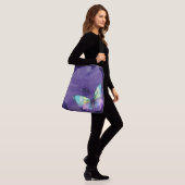 Waterverf Butterflies en Flowers Crossbody Tas (Op model)