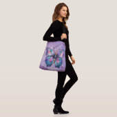 Waterverf Butterflies en Flowers Crossbody Tas (Op model)