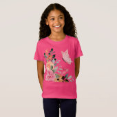Waterverf Butterflies en Flowers T-shirt (Voorkant volledig)