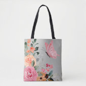 Waterverf Butterflies en Flowers Tote Bag (Voorkant)