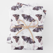 Waterverf Butterflies en Leaves Inpakpapier Vel (In situ)