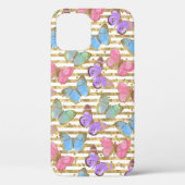 Waterverf Butterflies Gold Glitter Case-Mate iPhone Case (Achterkant)