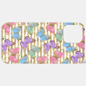 Waterverf Butterflies Gold Glitter Case-Mate iPhone Case (Achterkant / Rechts)