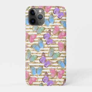 Waterverf Butterflies Gold Glitter Case-Mate iPhone Case