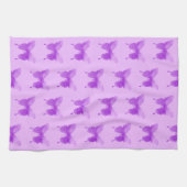 Waterverf Butterflies - Lavender en Violet Theedoek (Horizontaal)