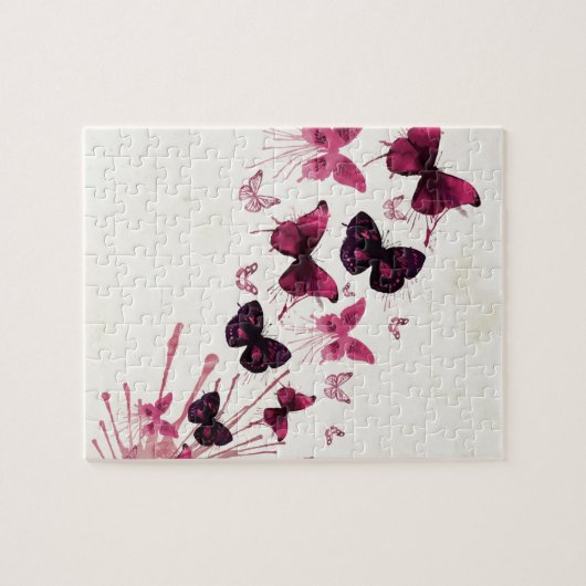 Waterverf Butterflies Legpuzzel (Horizontaal)
