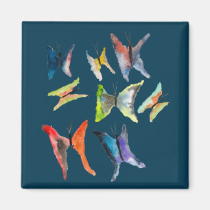 Waterverf butterflies magneet