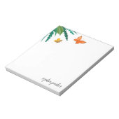 Waterverf Butterflies met groene olie Notitieblok (Linkerzijde)