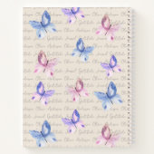 Waterverf Butterflies Monogram Gratitude Journal Notitieboek (Achterkant)