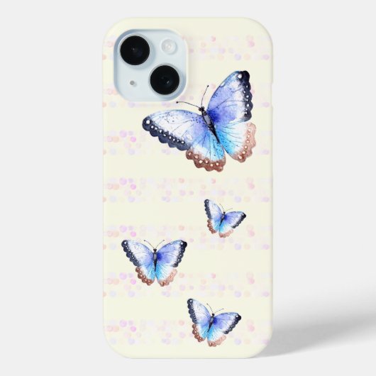 Waterverf Butterflies op bokeh Light Stripes Case-Mate iPhone Case (Achterkant)