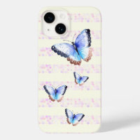 Waterverf Butterflies op bokeh Light Stripes