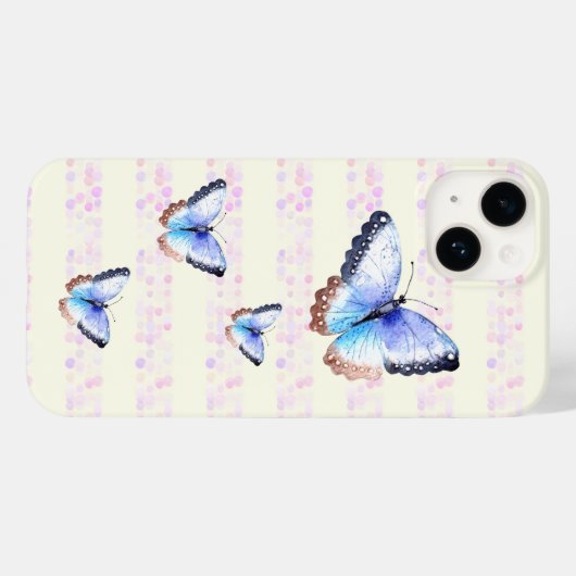 Waterverf Butterflies op bokeh Light Stripes Case-Mate iPhone Case (Achterkant (horizontaal))