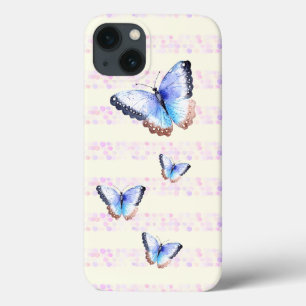 Waterverf Butterflies op bokeh Light Stripes Case-Mate iPhone Case