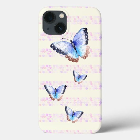 Waterverf Butterflies op bokeh Light Stripes Case-Mate iPhone Case (Achterkant)