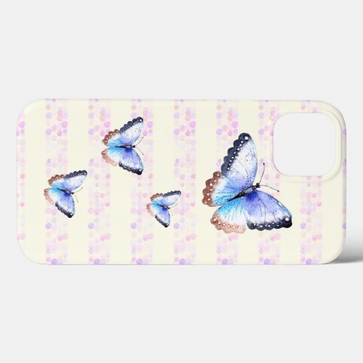 Waterverf Butterflies op bokeh Light Stripes Case-Mate iPhone Case (Achterkant (horizontaal))