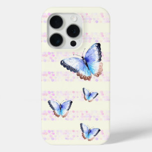 Waterverf Butterflies op Hoesje met lichtstrepen