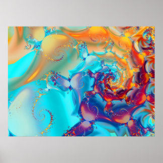 Waterverf Butterflies Poster