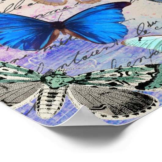  Waterverf Butterflies Poster (Hoek)