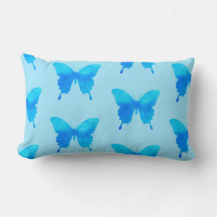 Waterverf Butterflies - Shades of Sky Blue Kussen