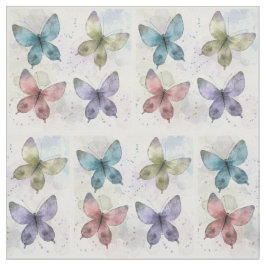 Waterverf Butterflies Stof