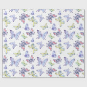 Waterverf Butterflies Wrappapier Cadeaupapier (Vlak)