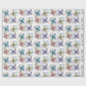 Waterverf Butterflies Wrappapier Cadeaupapier (Vlak)