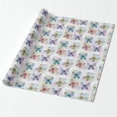 Waterverf Butterflies Wrappapier Cadeaupapier (Uitgerold)
