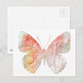 Waterverf Butterfly 2 Briefkaart (Voorkant / Achterkant)