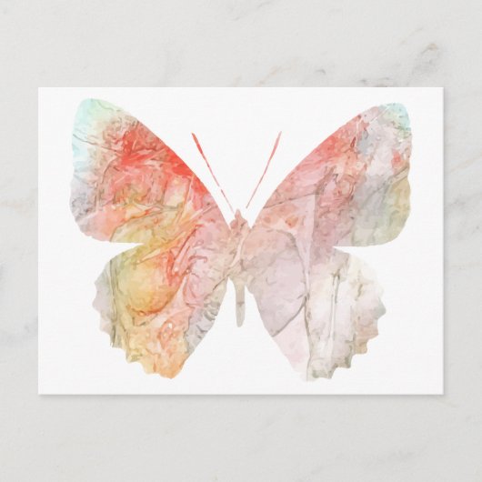 Waterverf Butterfly 2 Briefkaart (Voorkant)