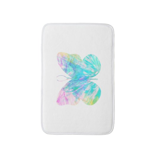 Waterverf Butterfly Bath Mat Rug (Voorkant Verticaal)