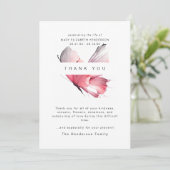 Waterverf Butterfly Bereavement Funeral Hartelijk  Bedankkaart (Staand voorkant)