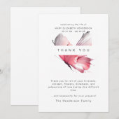 Waterverf Butterfly Bereavement Funeral Hartelijk  Bedankkaart (Voorkant / Achterkant)