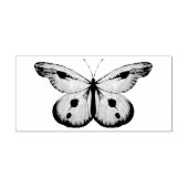 Waterverf BUTTERFLY blauw sinaasappel + uw ideeën Rubberstempel (Afrduk)